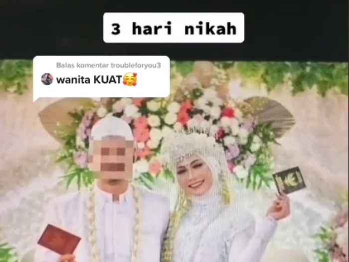 Viral pasangan baru tiga hari menikah terpaksa berpisah, karena mertua mencari menantu yang punya gelar dokter.