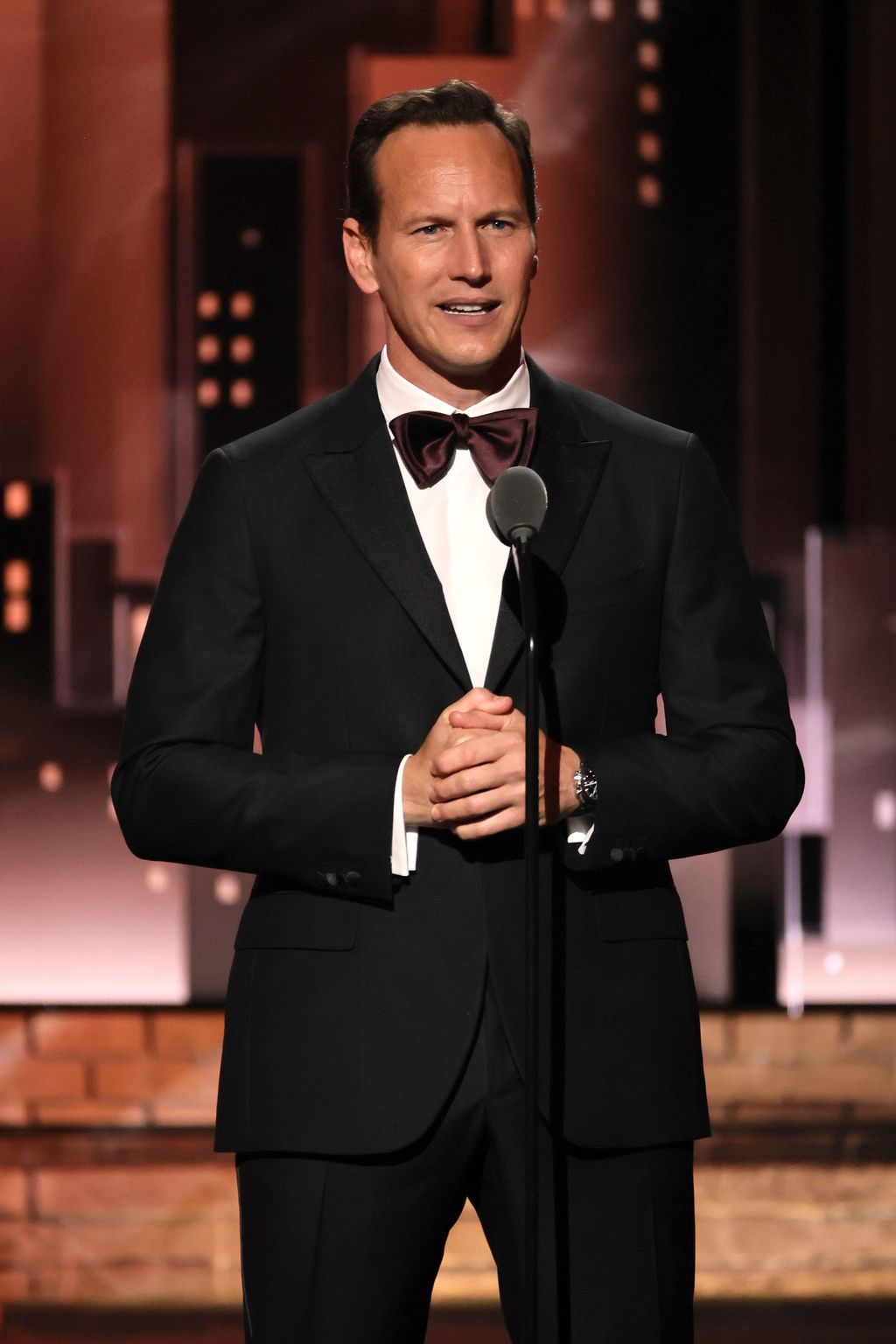NEW YORK, NEW YORK - JUNE 12: Patrick Wilson speaks onstage at the 75th Annual Tony Awards at Radio City Music Hall on June 12, 2022 in New York City. (Photo by Theo Wargo/Getty Images for Tony Awards Productions)