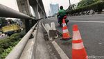Berhari-hari Lubang di Flyover Tendean Ini Dibiarkan Saja