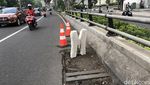 Berhari-hari Lubang di Flyover Tendean Ini Dibiarkan Saja