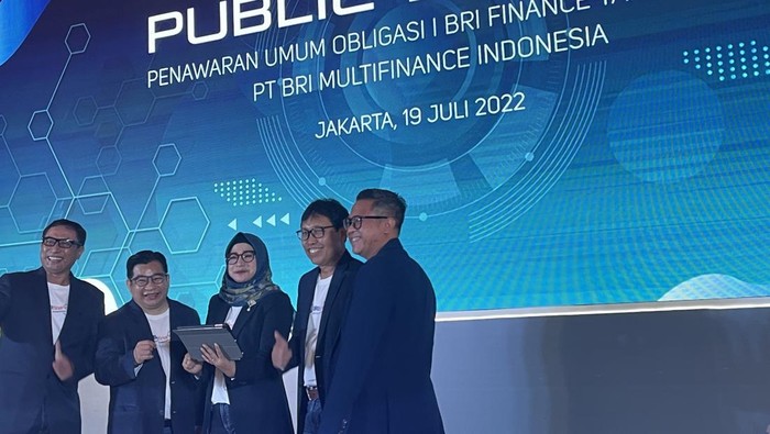 BRI Rencanakan Obligasi Senilai Rp 700 M PT BRI Multifinance Indonesia (Perseroan) berencana melakukan penawaran umum Obligasi I BRI Finance Tahun 2022 senilai Rp700 miliar pada 2-4 Agustus 2022.