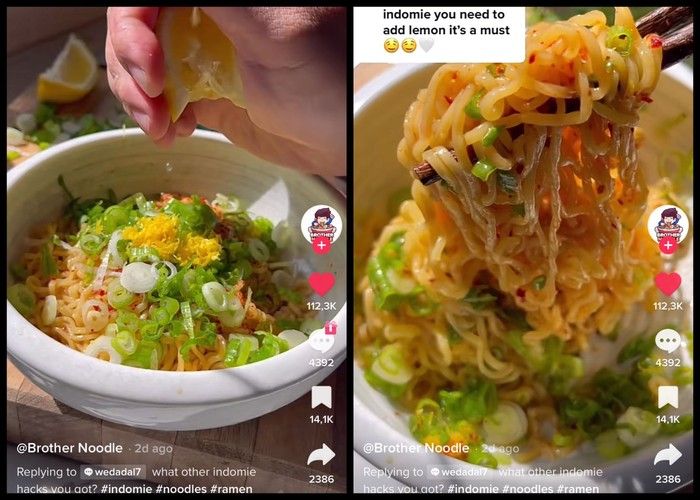 Contek Yuk! 5 Resep Indomie Viral Pakai Lemon hingga Keju