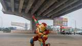 Foto Sosok di Balik Iron Man Penolong Korban Kecelakaan Cibubur
