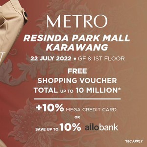 Metro Department Store Buka di Resinda Park Mall Karawang Mulai 22 Juli 2022
