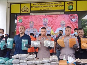 Polres Tangsel Ungkap 39 Kg Ganja Senilai Rp 312 Juta, 3 Pengedar Ditangkap