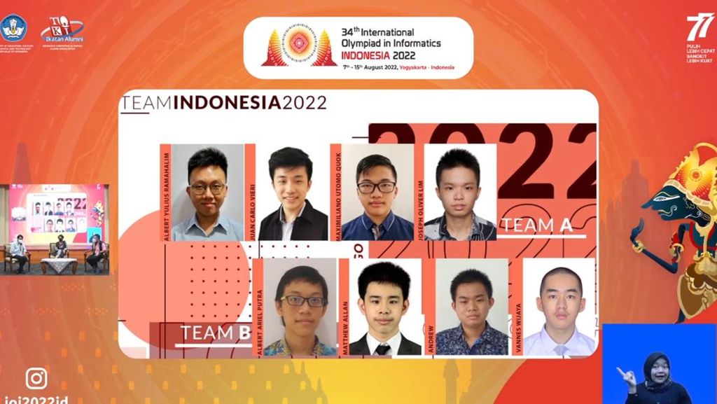 Deretan Siswa Jagoan Indonesia di Olimpiade Informatika Internasional 2022