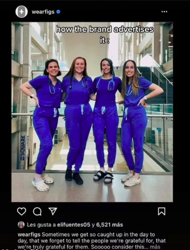 Beberapa orang memiliki masalah dengan tubuhku bukan seragamku dan itu terlihat. Hanya untuk mengklarifikasi, tinggiku  5’2” (157 cm) dan beratku 107 lb (48 kg). Aku pendek dan kecil. Kalian bisa berkata tubuhku palsu semau kalian. Coba tanyakan mengenai sakit punggungku, tulisnya selagi memperlihatkan bagaimana seragam perawat seharusnya digunakan.Foto: TikTok @_erikamdiaz