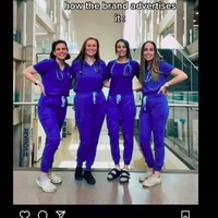 Beberapa orang memiliki masalah dengan tubuhku bukan seragamku dan itu terlihat. Hanya untuk mengklarifikasi, tinggiku  5’2” (157 cm) dan beratku 107 lb (48 kg). Aku pendek dan kecil. Kalian bisa berkata tubuhku palsu semau kalian. Coba tanyakan mengenai sakit punggungku, tulisnya selagi memperlihatkan bagaimana seragam perawat seharusnya digunakan.Foto: TikTok @_erikamdiaz