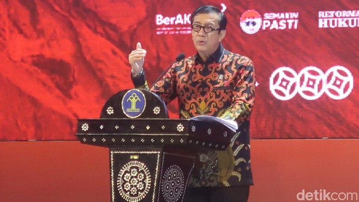 Menteri Hukum dan HAM (Menkumham) Yasonna Laoly di Jogja, Kamis (21/7/2022).
