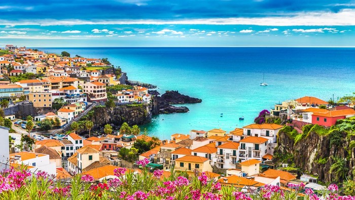 Panoramic view over Camara de Lobos, Madeira island, Portugal