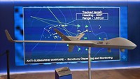 UAV SkyGuardian MQ-9B juga mejeng di lokasi pameran.