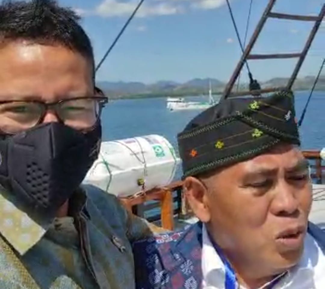 Sandiaga Uno di Labuan Bajo bersama Bupati Manggarai Barat Edistasius Endi