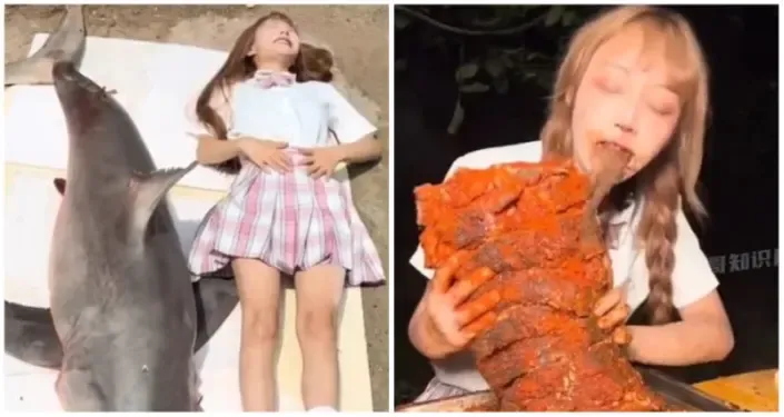 Selebgram Cantik Ini Dikecam Usai Makan Bayi Hiu Putih yang Terancam Punah
