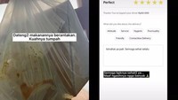 Nasib apes dialami ojol yang sedang pesan makanan milik @monica_lw. Monica menunggu makanan hingga 1 jam, ternyata karena sopir ojolnya alami kecelakaan. Makanan pesanannya sampai tumpah dan dirinya tak tega pada sang ojol. Foto: TikTok @monica_lw