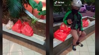 Curhat di TikTok, sopir ojol ini mengaku alami order fiktif sebanyak 40 bungkus nasi goreng bersama 3 sopir lainnya. Total kerugian yang mereka tanggung mencapai Rp 1 juta! Mereka akhirnya mengadukan kejadian ini ke pihak perusahaan untuk dapat ganti rugi. Foto: TikTok @cibohay6