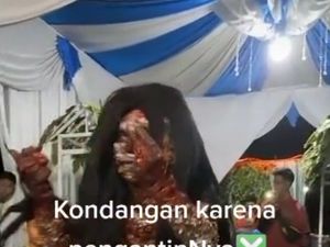 Pernikahan Viral Ada Tamu Seram bak Wewe Gombel, Bikin Bingung