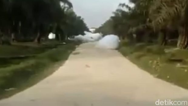 Fenomena awan jatuh disebut terjadi di kebun sawit di Kampar, Riau.