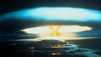 Selanjutnya, uji coba dilakukan pada 1954 dengan kekuatan ledakan sebesar 150 megaton termonuklir.