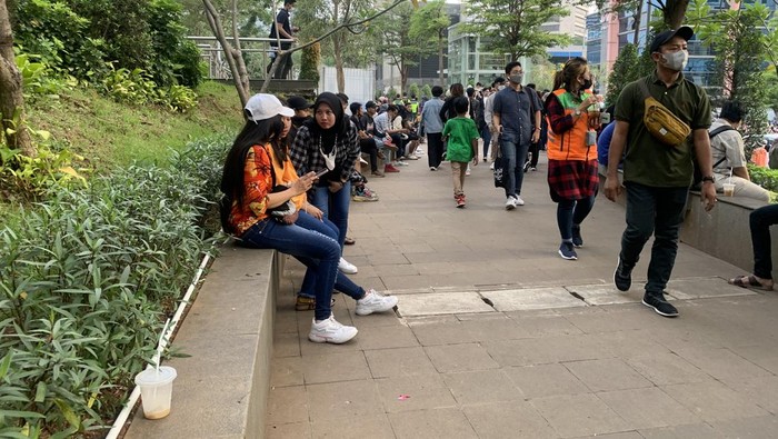 Kondisi kawasan Dukuh Atas area Citayam Fashion Week, Jumat (22/7/2022).