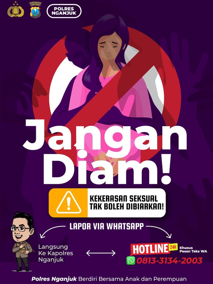 Layanan hotline kasus Pelecehan Seks di Polres Nganjuk