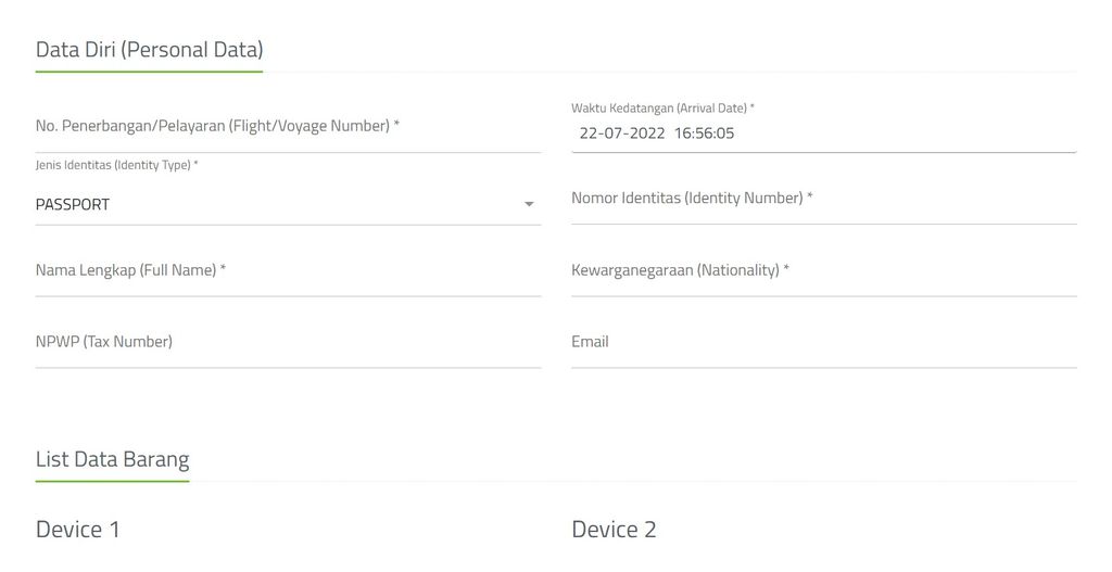 Tahapan registrasi IMEI di Bea Cukai.