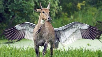 Sapi bersayap. Foto: Reddit