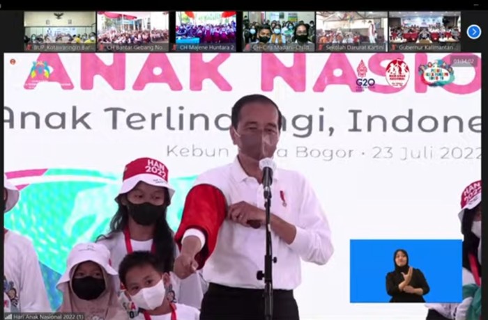 Jokowi di Puncak Hari Anak Nasional