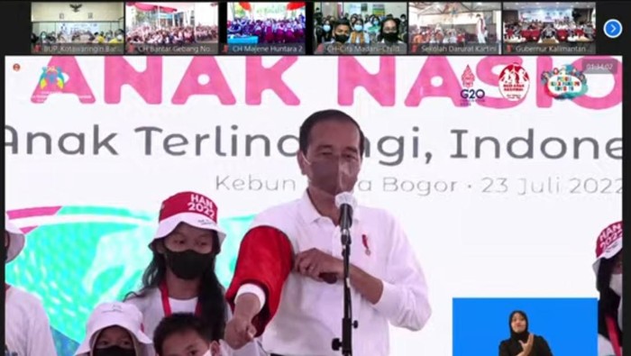 Jokowi di Puncak Hari Anak Nasional