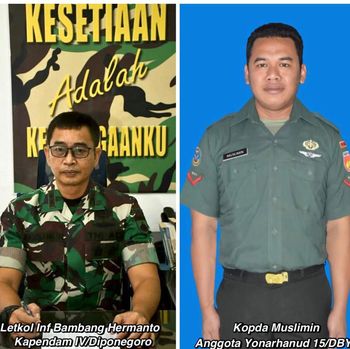 Kopda M atau Kopda Muslimin (berlatar biru).
