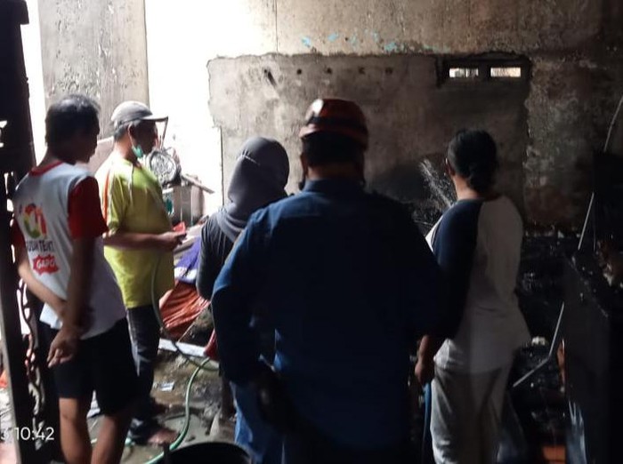 Lokasi kebakaran rumah di warga Desa Keprabon, Kecamatan Polanharjo, Klaten, Sabtu (23/7/2022) siang.