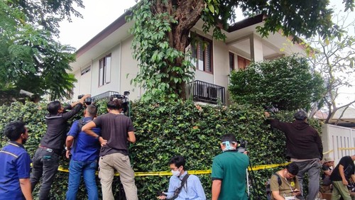 Prarekonstruksi di rumah Irjen Ferdy Sambo, Sabtu (23/7/2022).