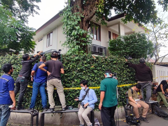 Prarekonstruksi di rumah Irjen Ferdy Sambo, Sabtu (23/7/2022).