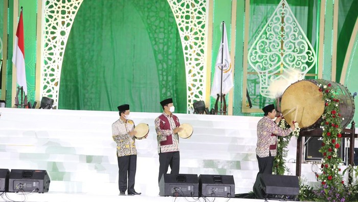 Wagub Jateng Taj Yasin dan Wali Kota Semarang Hendrar Prihadi membuka MTQ XIXX Jateng, Jumat (22/7/2022).