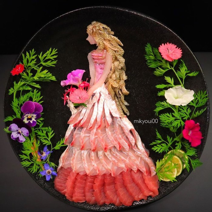 Yummy! Irisan Sashimi Ini Diubah Menjadi Lukisan Keren Artistik