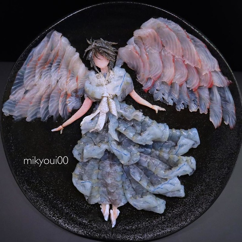 Yummy! Irisan Sashimi Ini Diubah Menjadi Lukisan Keren Artistik