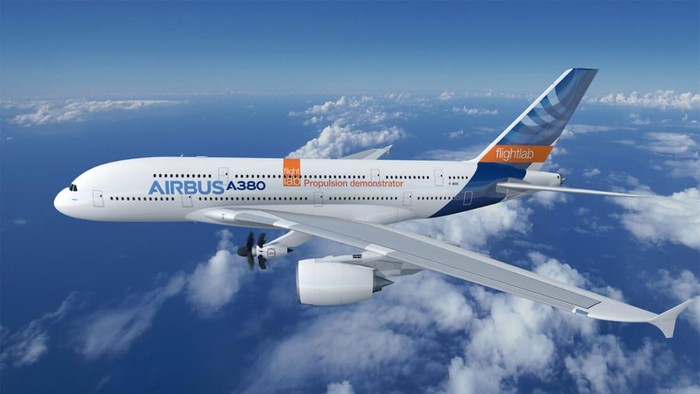 Airbus A380 dengan mesin kipas terbuka