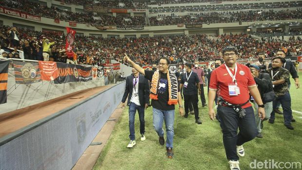 Begini suasana acara grand launching JIS, Jakarta, Minggu (24/7/2022). Dalam acara ini Anies resmi memberikan stadion kepada The Jakmania dan warga Jakarta.
