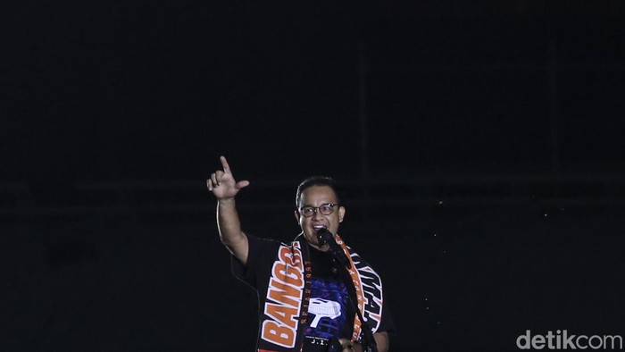 Begini suasana acara grand launching JIS, Jakarta, Minggu (24/7/2022). Dalam acara ini Anies resmi memberikan stadion kepada The Jakmania dan warga Jakarta.