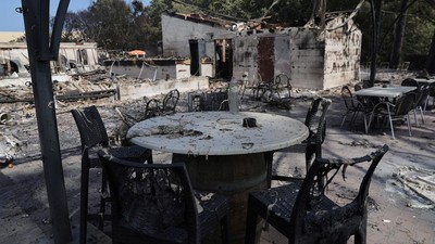 Potret Sisa-sisa Kebakaran Hutan yang Meluas di Prancis