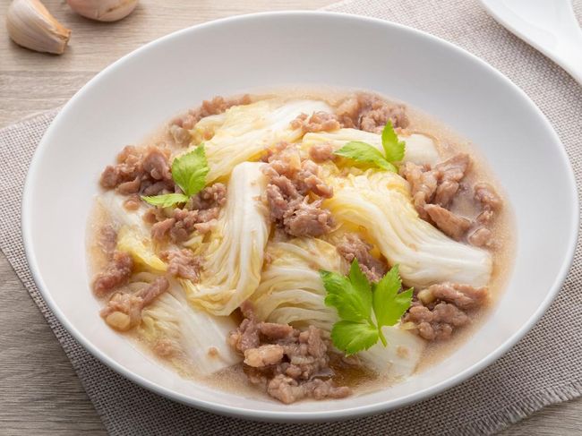 Tumis Sawi Putih & Ayam Cincang