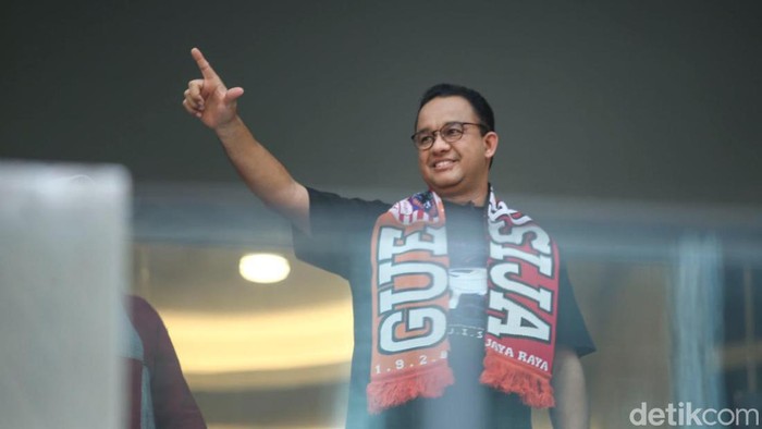 Acara Grand Launching Jakarta International Stadium (JIS) diselenggarakan sore ini. Gubernur DKI Jakarta Anies Baswedan nampak sudah tiba di lokasi, Minggu, 24/7/2022