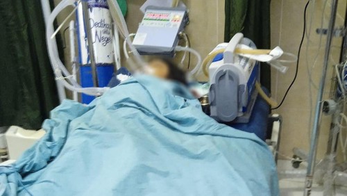 Almarhum Ni Komang AD saat mendapat perawatan di RSUD Klungkung