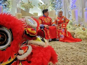 Viral Pernikahan Lintas Budaya, Pengantin Melayu Hadirkan Barongsai