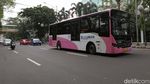 Penampakan Bus TransJakarta Warna Pink yang Kembali Membelah Ibu Kota