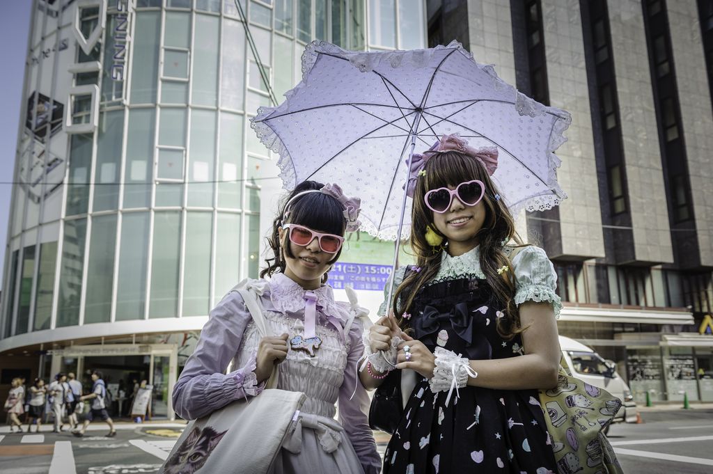 JAPAN - 2012/07/09: Girls dressed as Lolitas walking on the streets of Tokyo. Japan, Asia. (Photo by Jorge Fernández/LightRocket via Getty Images)