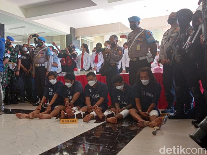 Konferensi pers kasus penembakan istri Kopda Muslimin di Polda Jateng, Senin (25/7/2022).