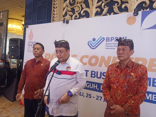 Plt. Sekretris Utama Badan Pelindungan Pekerja Migran Indonesia (BP2MI), Irjen Pol Achmad Kartiko ketika ditemui dalam acara Employment Bussiness Meeting (EBM) di The Stones, Legian, Bali, pada Senin (25/7/2022).