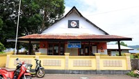 Inilah potret bangunan taman bacaan di SMP Negeri 34 Maluku Tengah, Banda Neira, Senin (25/7). 