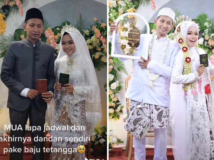 Viral, pasangan pengantin ini terpaksa Viral, pasangan pengantin ini terpaksa