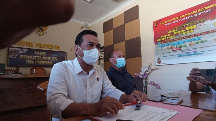 Wakasatreskrim Polresta Denpasar AKP Wiastu Andre Prajitno saat ditemui wartawan di kantornya, Senin (25/7/2022).